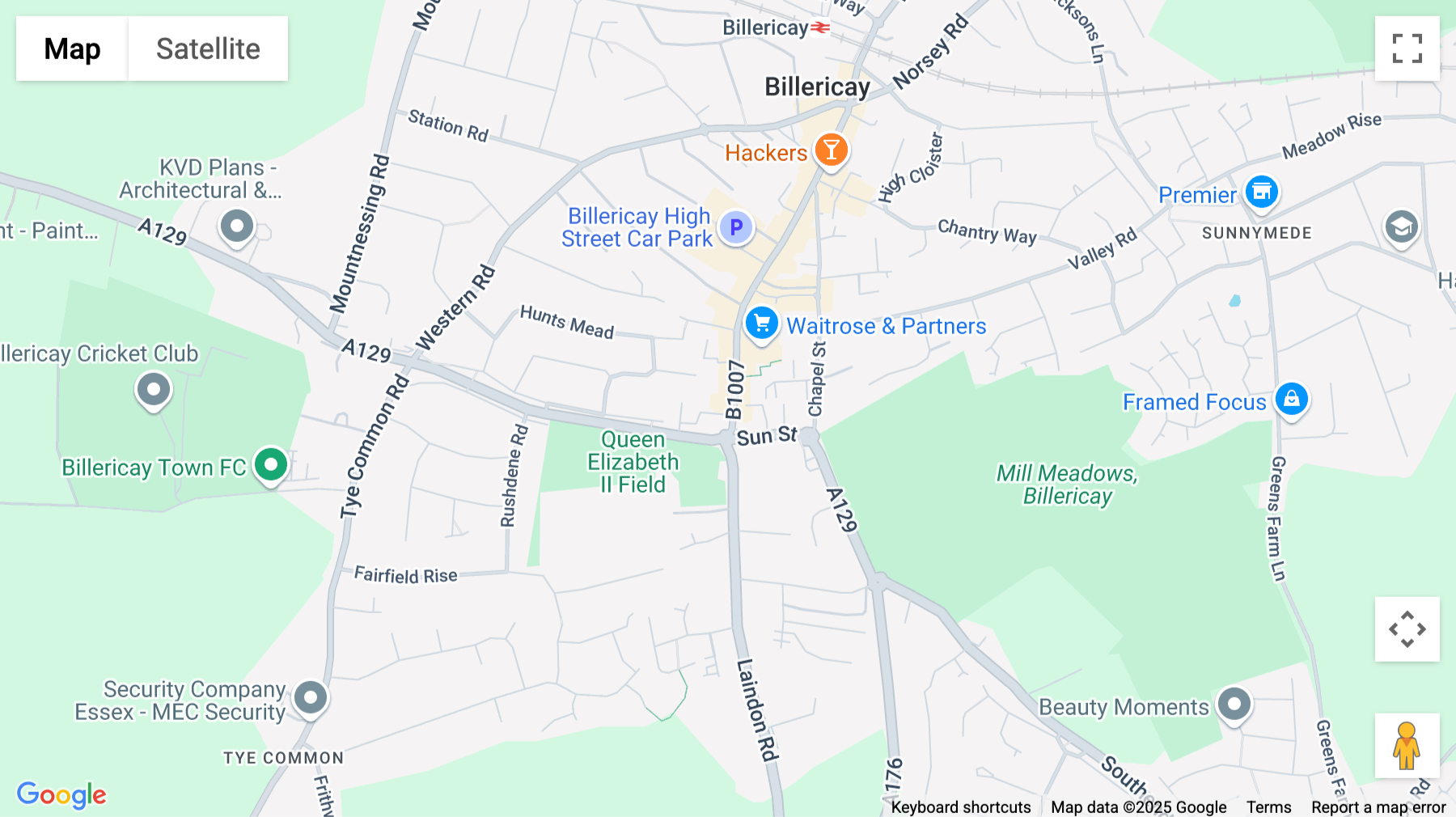 Click for interative map of 151 High Street, Billericay