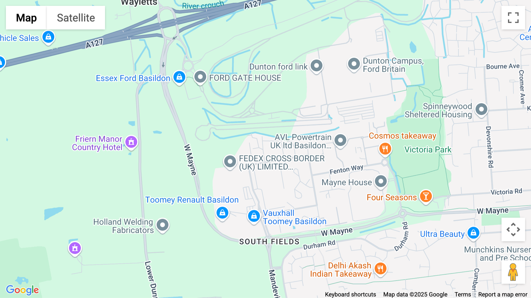 Click for interative map of Christy Close, Basildon