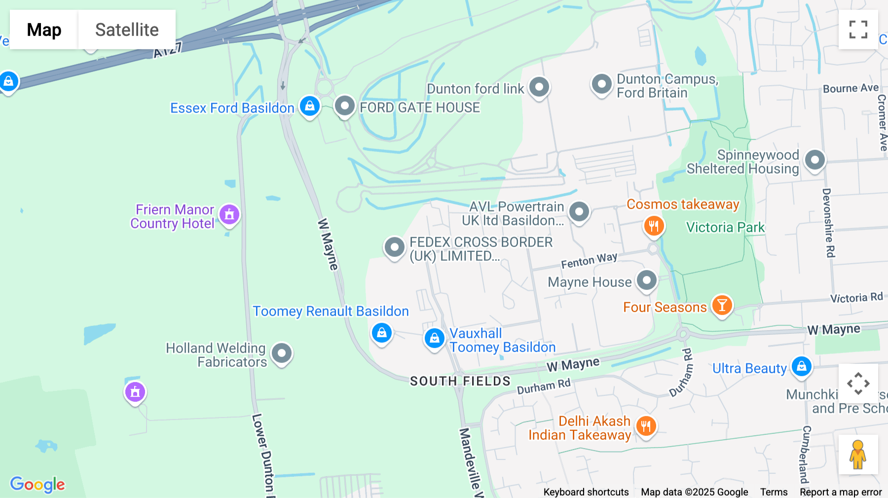 Click for interative map of Christy Way, Basildon