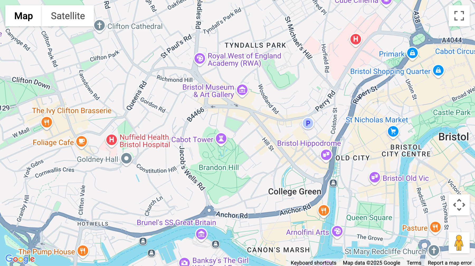 Click for interative map of 40, Berkeley Square, Bristol