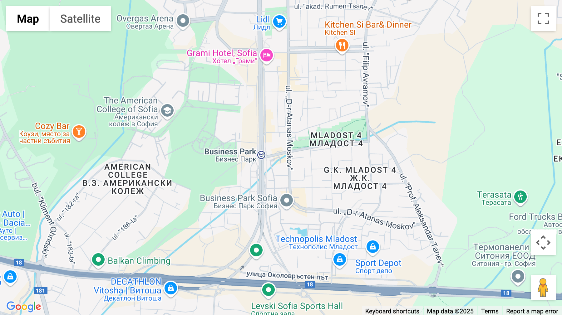 Click for interative map of Advance Business Center, ж.к. Младост 4Mladost, ul. Samara 4, Sofia