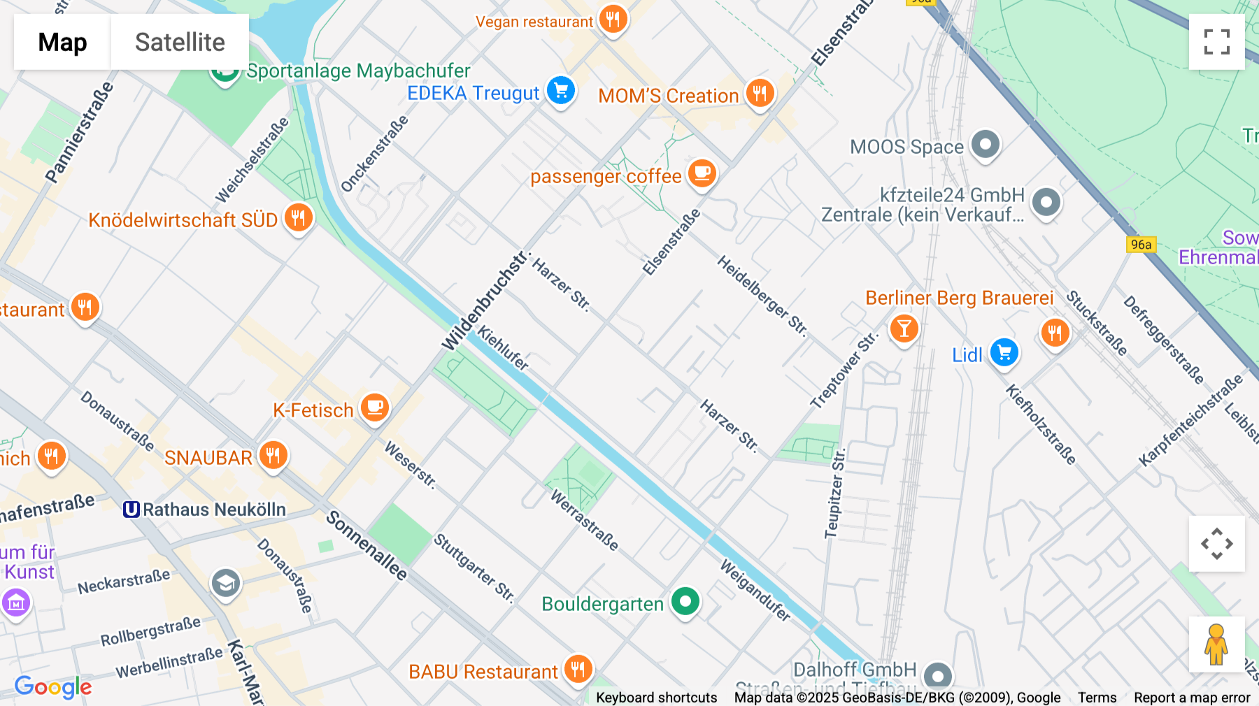 Click for interative map of Harzer Straße 39, Bezirk Neukölln, Berlin