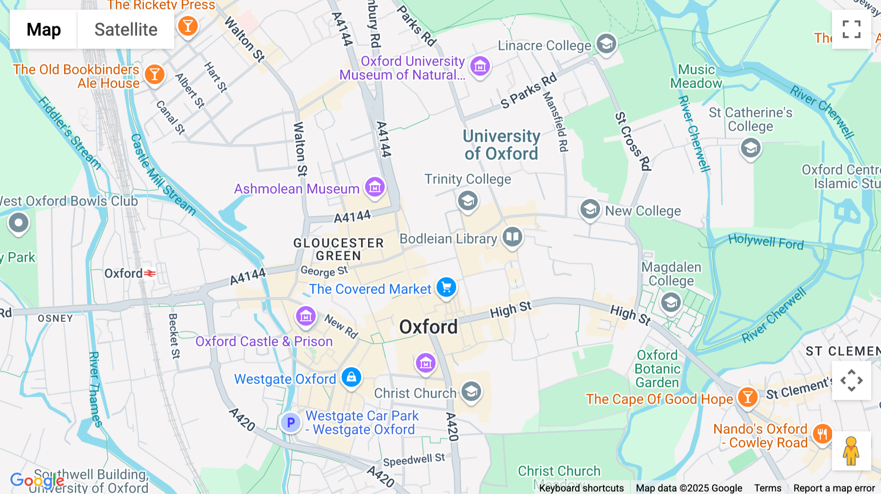 Click for interative map of 16 Broad Street, Oxford