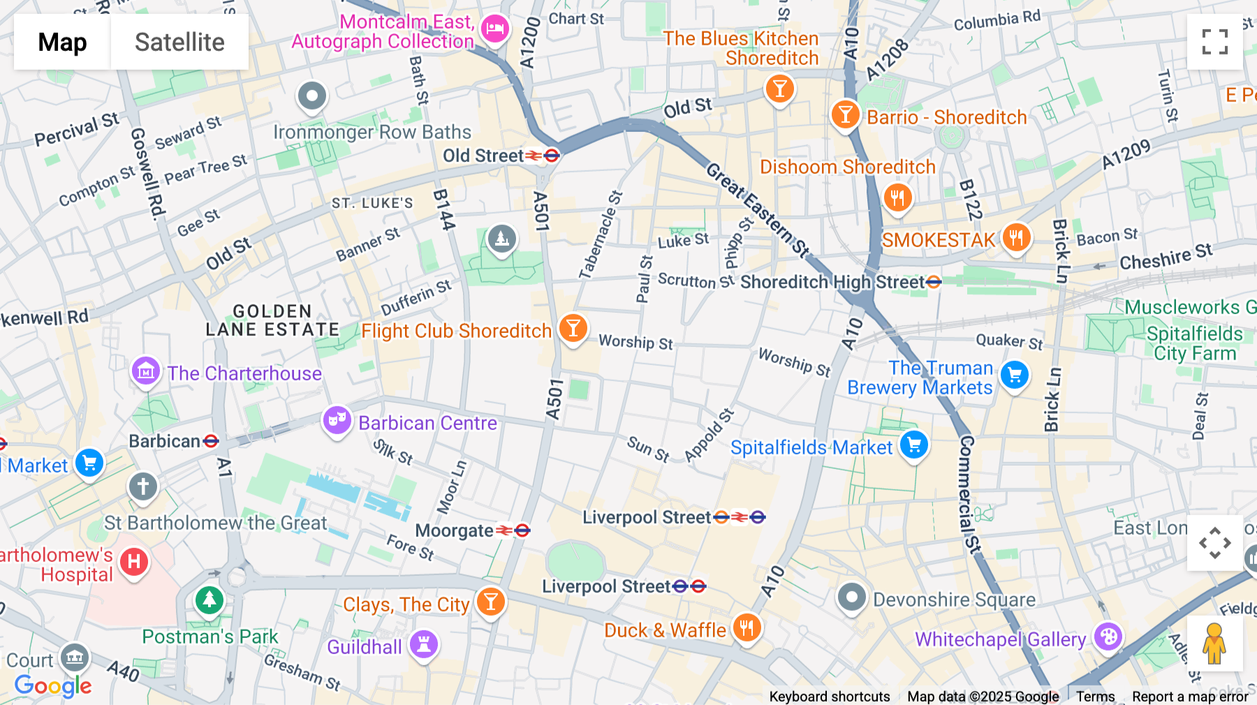 Click for interative map of 69 Wilson Street, London