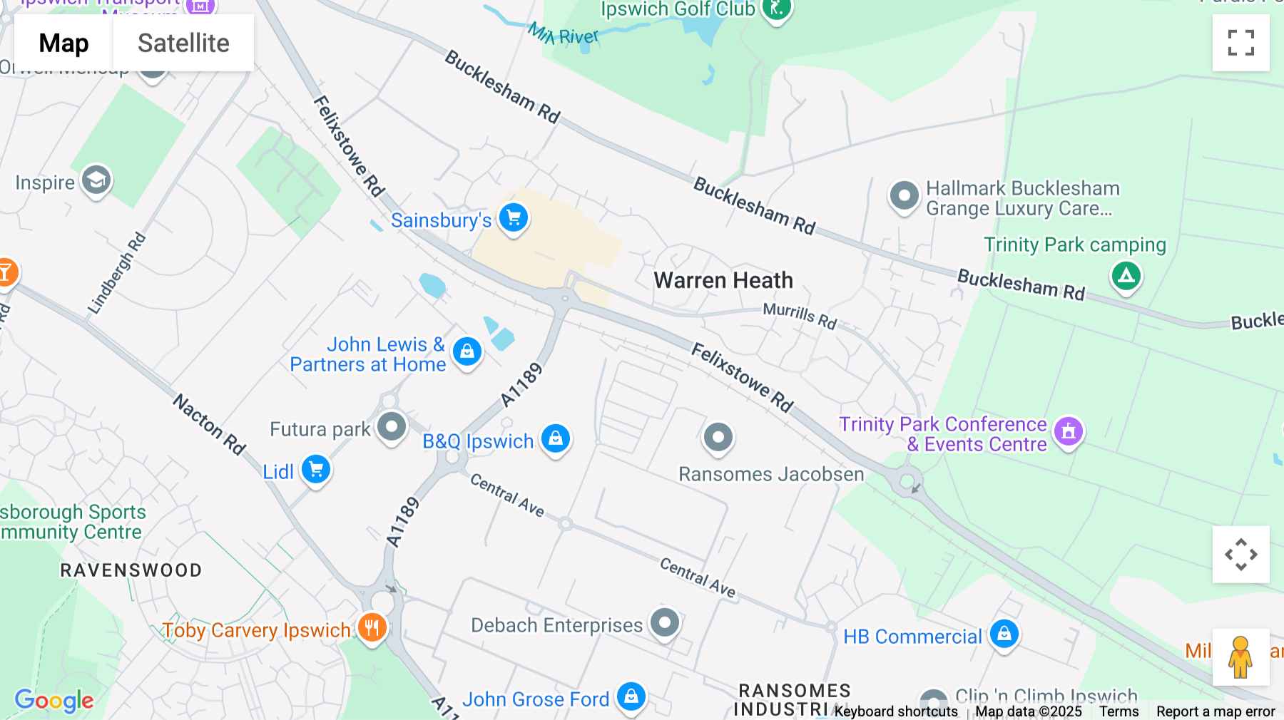 Click for interative map of Epsilon House, West Road, Ipswich