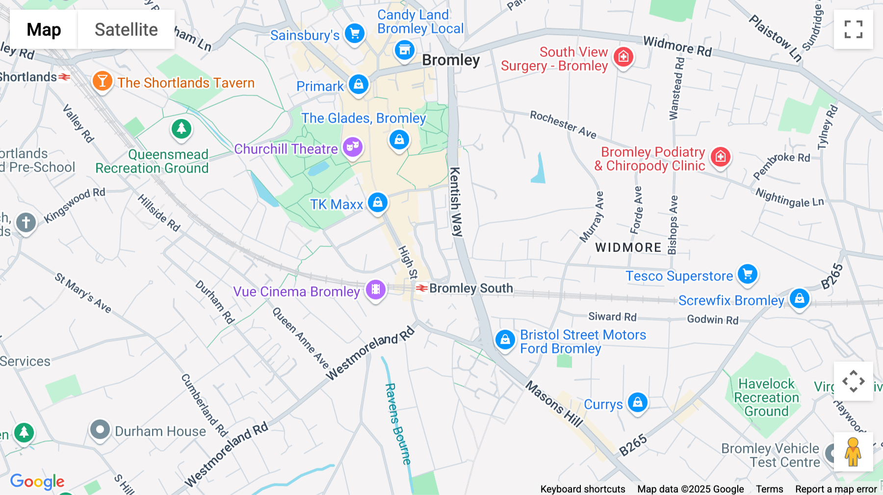 Click for interative map of 21 – 23 Elmfield Rd, Bromley (London)