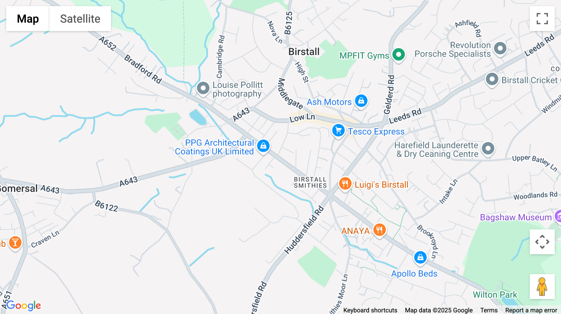 Click for interative map of Park House, 920 Bradford Road, Birstall