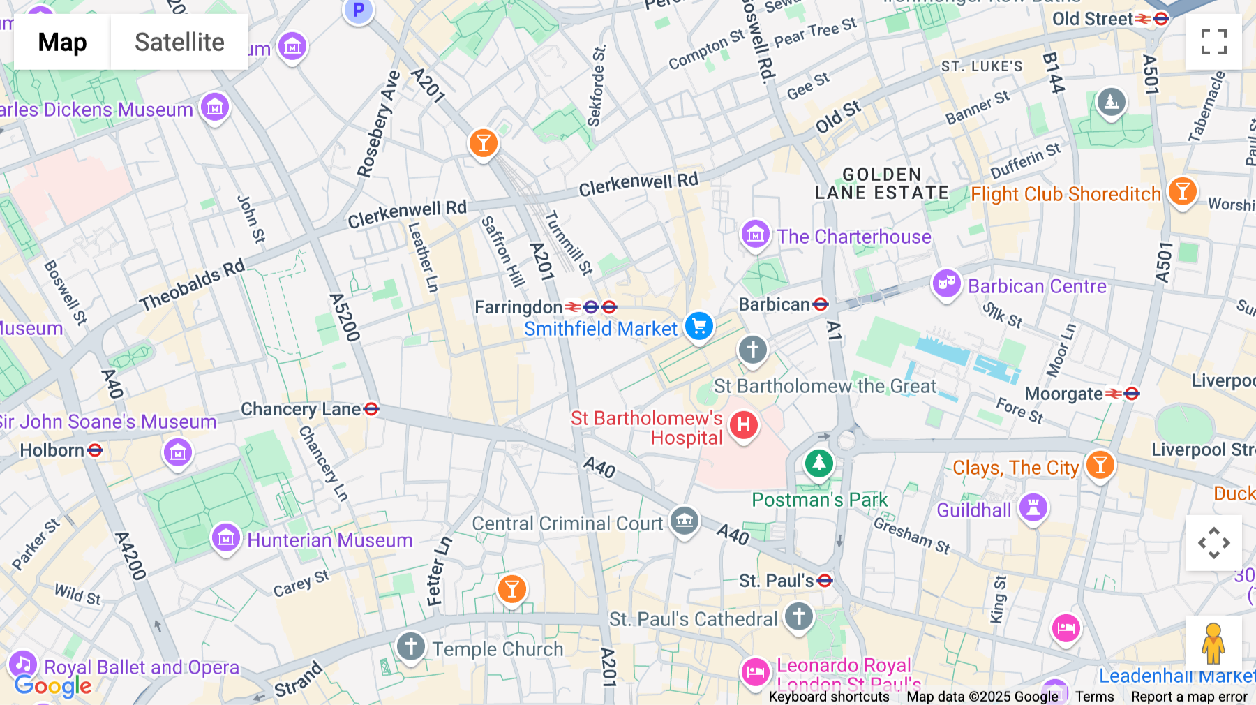 Click for interative map of 57-61, Charterhouse Street, London