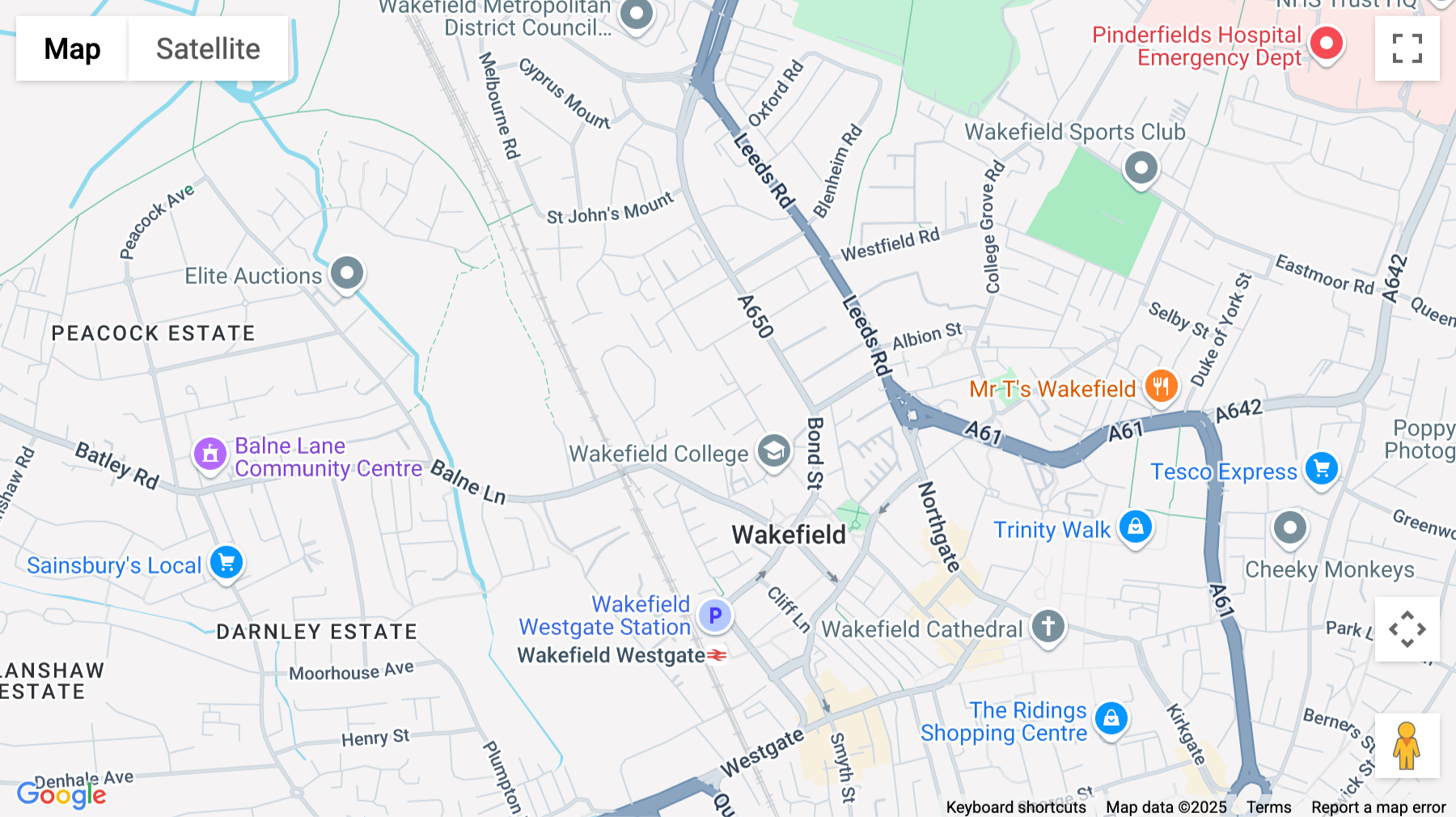 Click for interative map of 15, Margaret Street, Wakefield