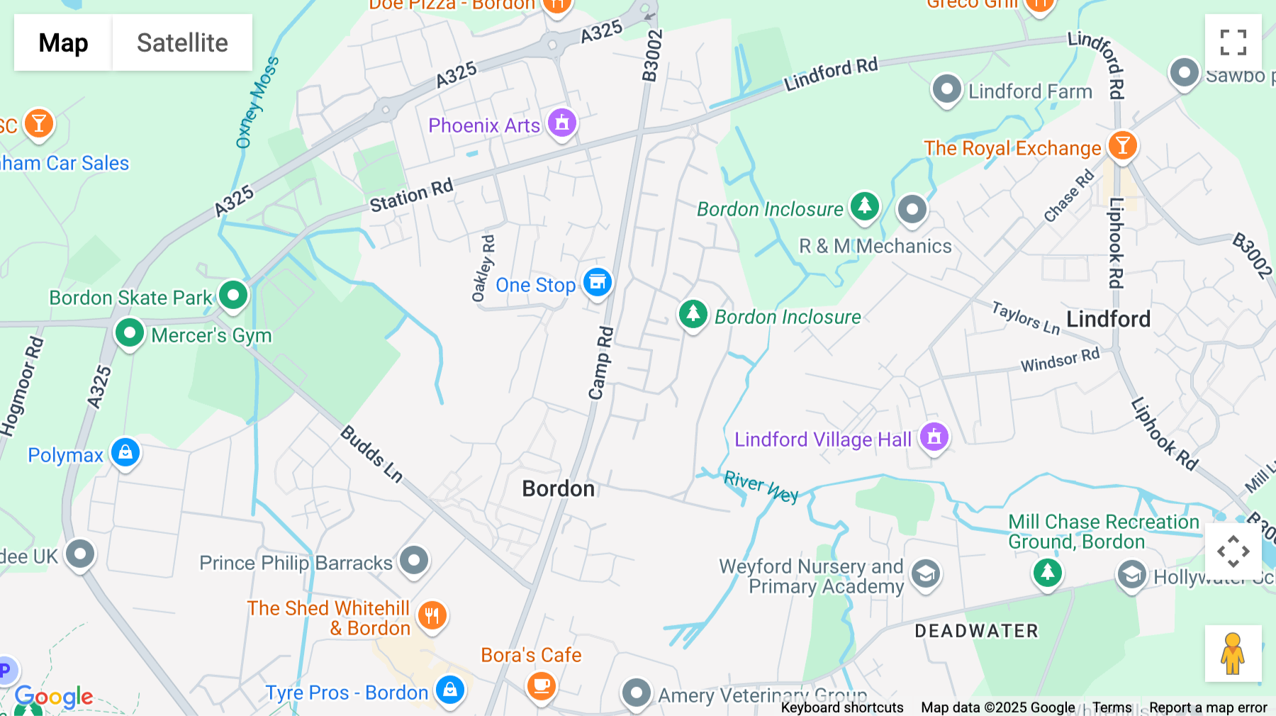 Click for interative map of Challenger Place, Bordon