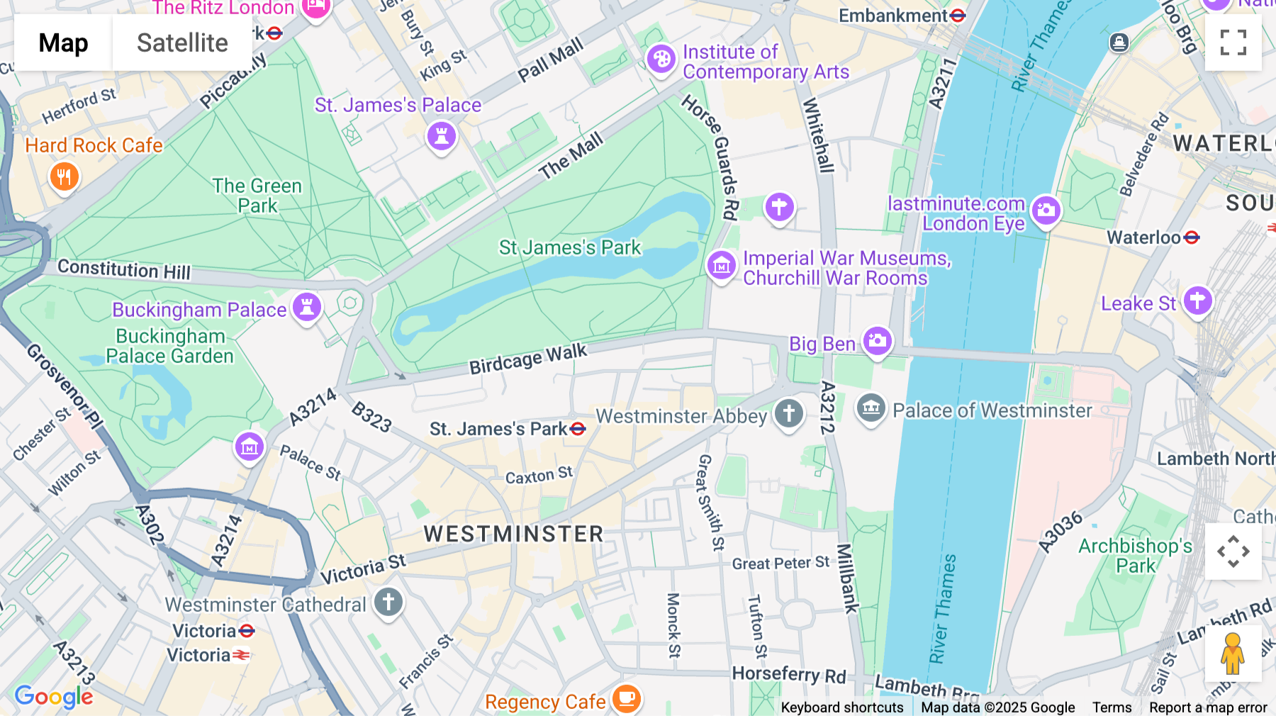 Click for interative map of 2, Queen Anne's Gate, London