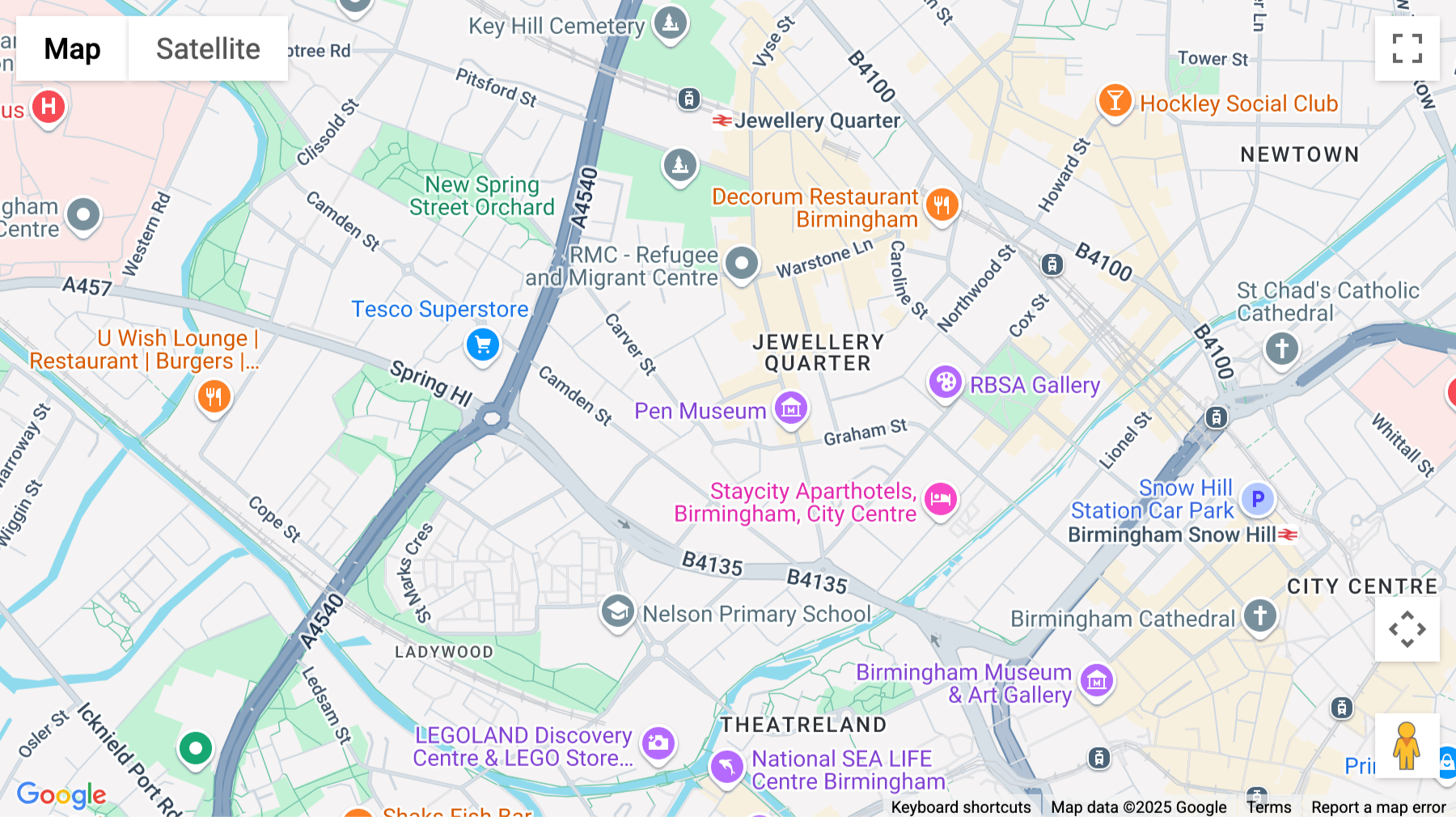 Click for interative map of 62-64 Albion Street, Birmingham