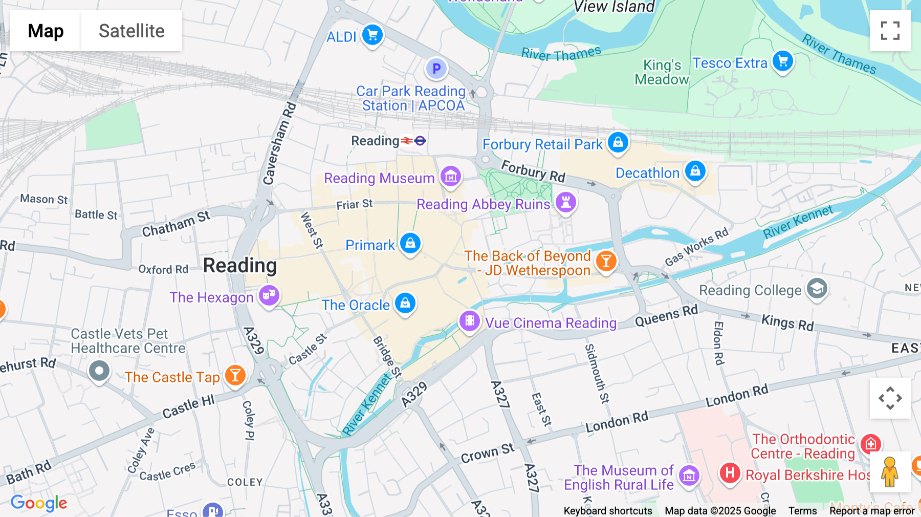 Click for interative map of 50, Market Place, Reading