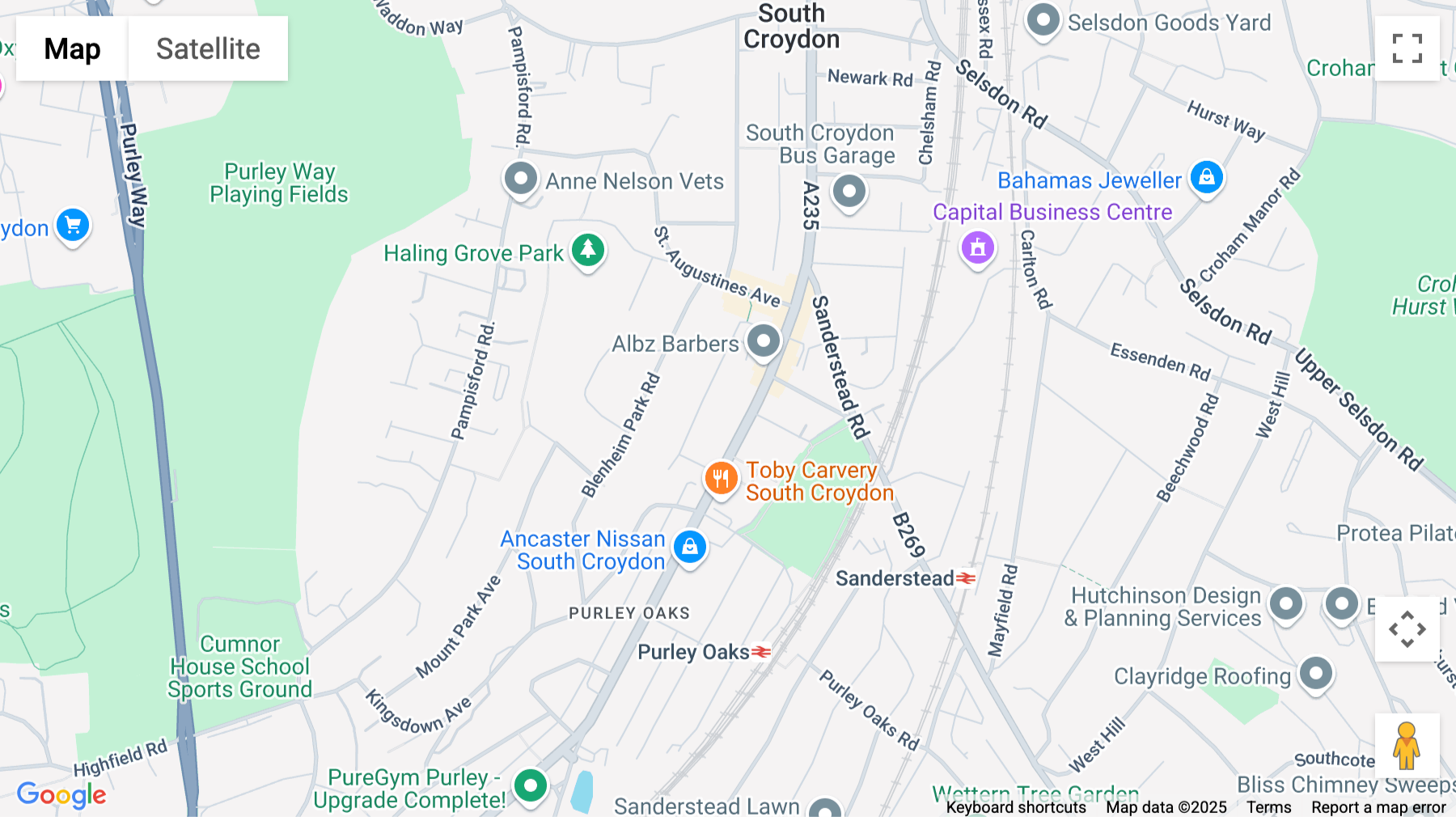 Click for interative map of 360, Brighton Road, Croydon