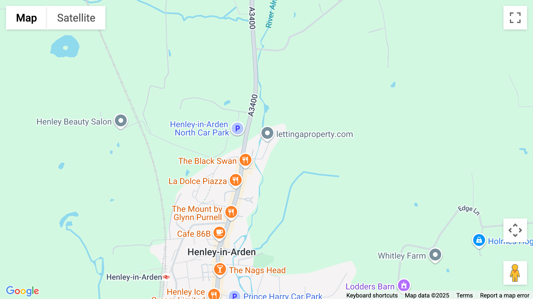 Click for interative map of William James Way, Henley-in-Arden