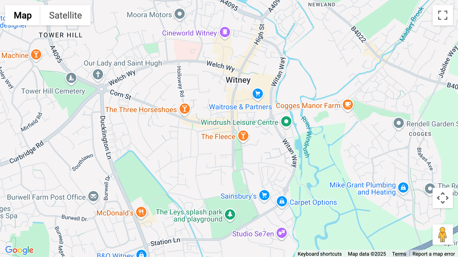 Click for interative map of 44, Market Square, Witney