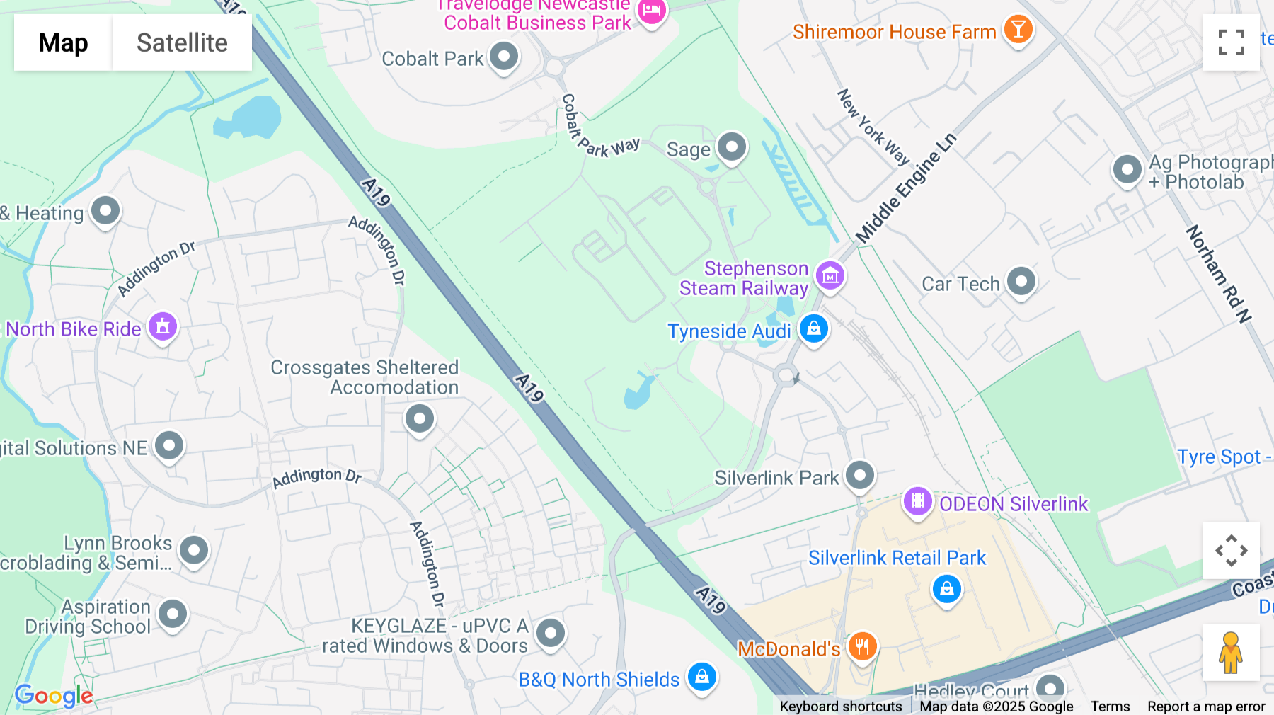 Click for interative map of Cobalt Park Way, Cobalt Business Exchange, Wallsend