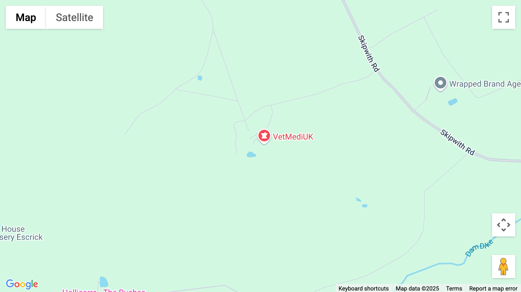Click for interative map of The Menagerie, Skipwith Road, Escrick