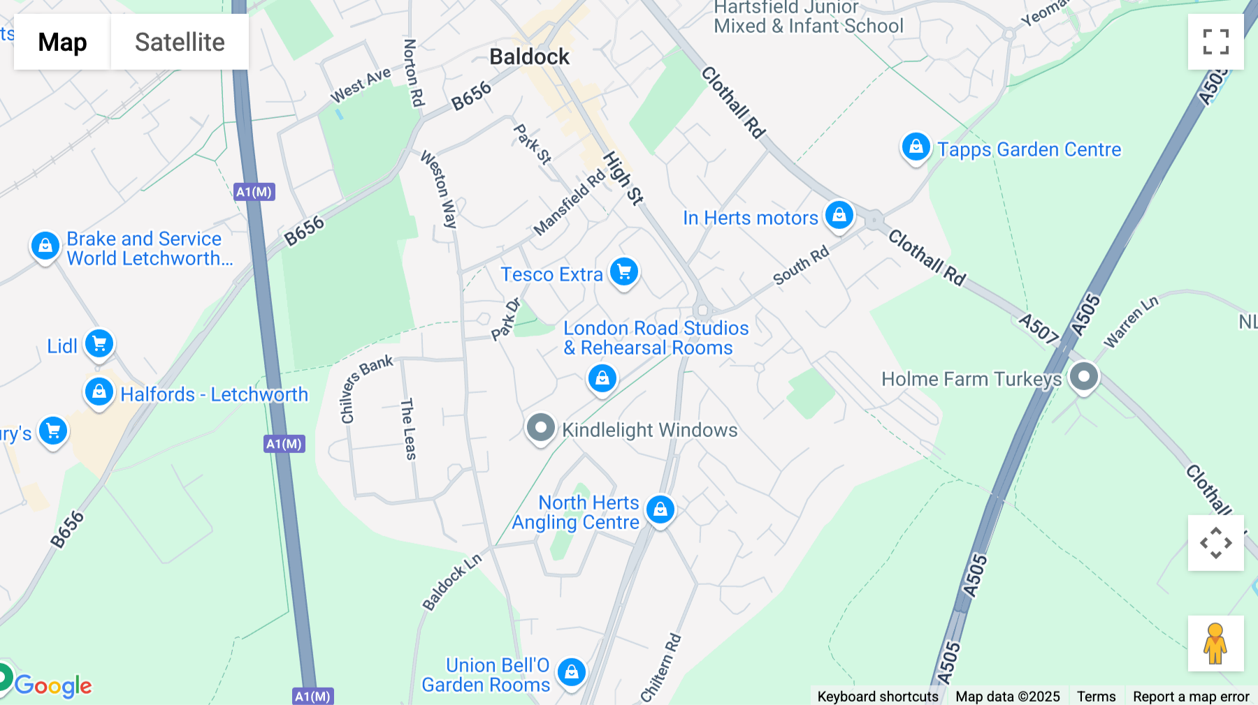 Click for interative map of Units 11-12, Baldock Industrial Estate, Baldock