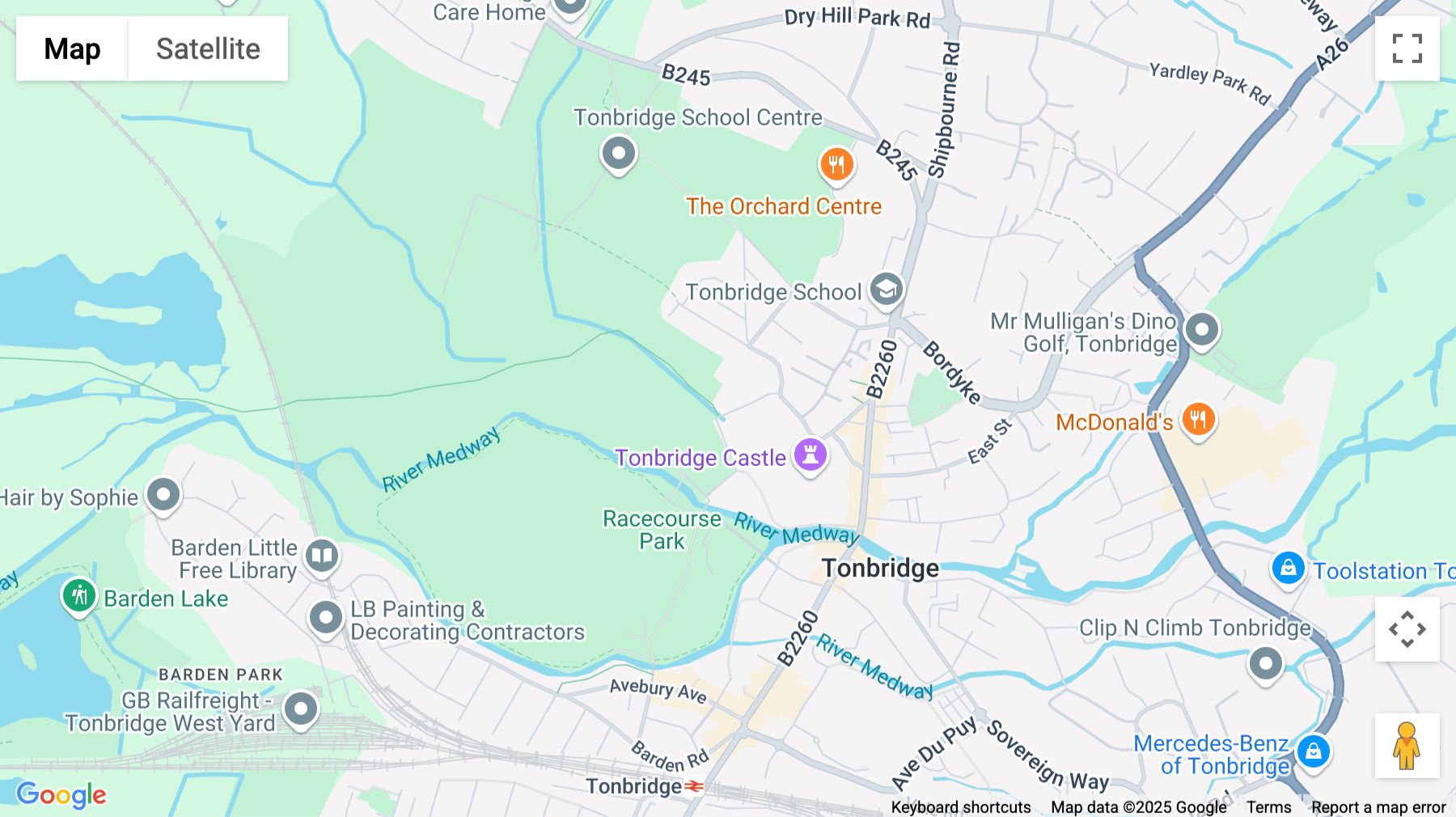 Click for interative map of The Slade, Tonbridge