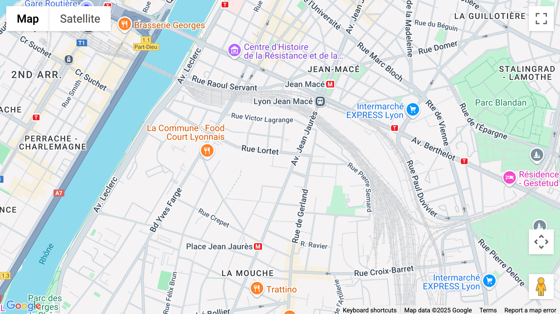 Click for interative map of 20, Rue Lortet, Lyon