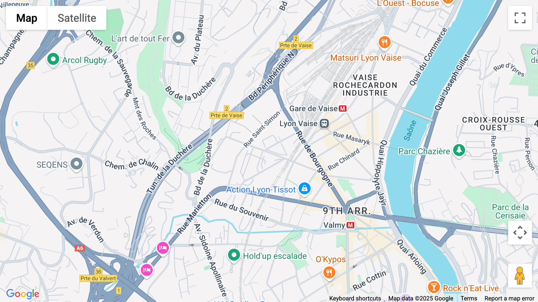 Click for interative map of 24, Rue Laure Diebold, Lyon