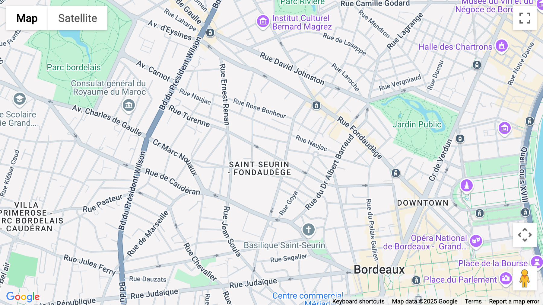 Click for interative map of 151-155 Rue Turenne, Bordeaux
