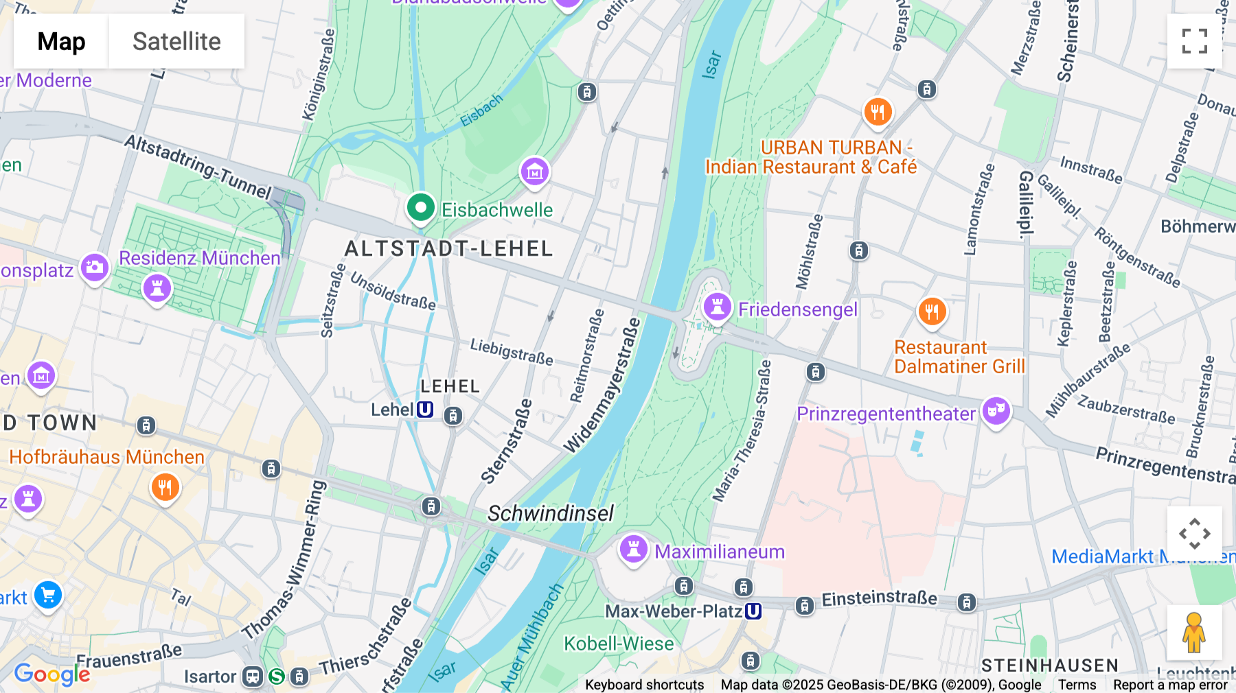 Click for interative map of Widenmayerstraße 18, Altstadt-Lehel, Munich