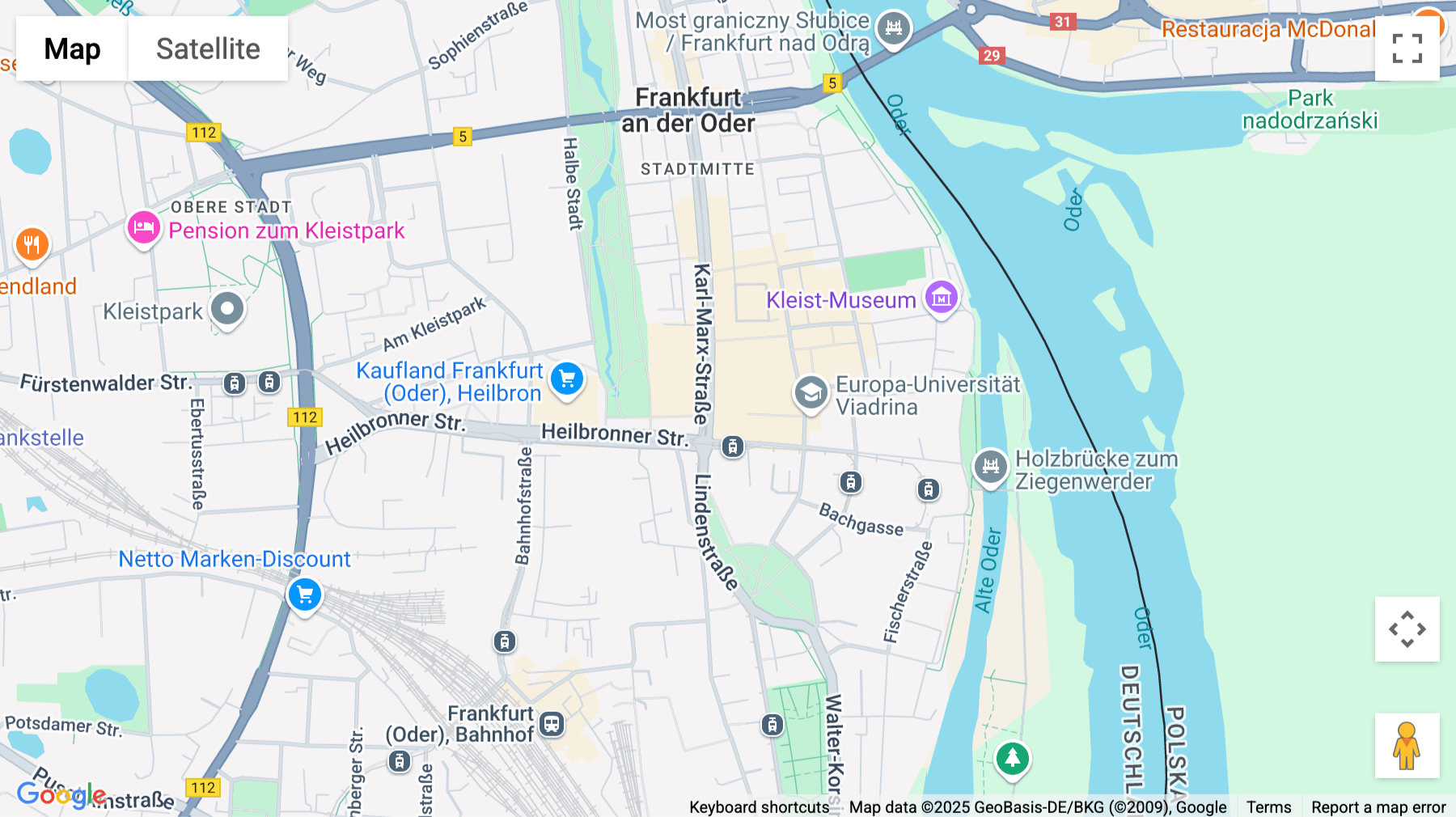 Click for interative map of Karl-Marx-Strasse 1, Frankfurt