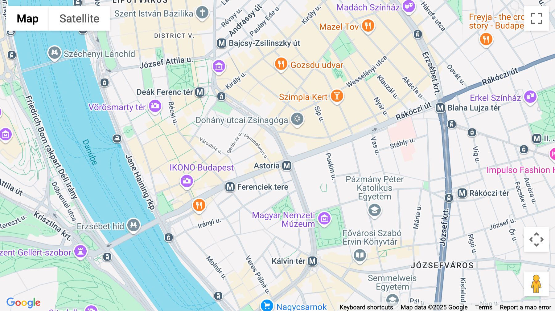 Click for interative map of Károly körút 6, Budapest