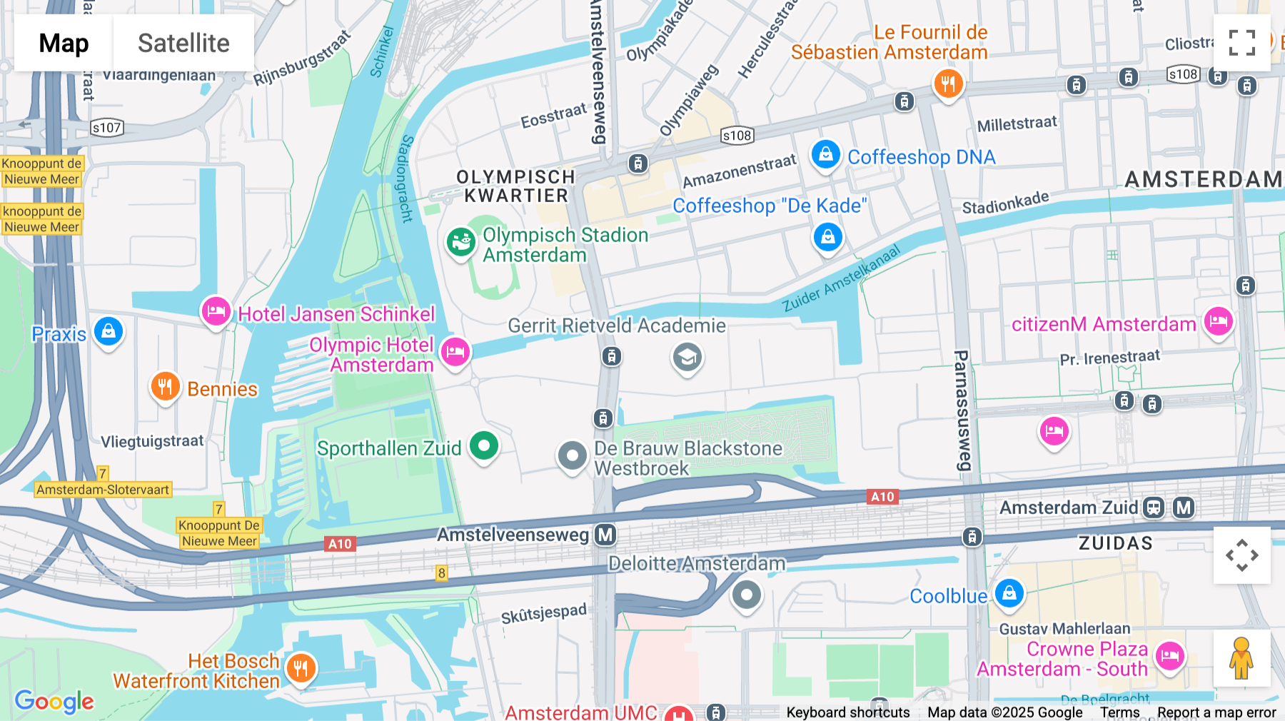 Click for interative map of Fred. Roeskestraat 100, Amsterdam