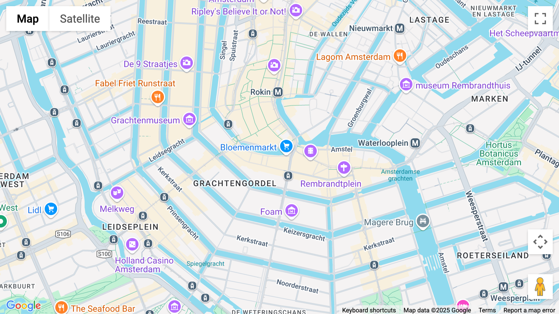 Click for interative map of Singel 542, Amsterdam