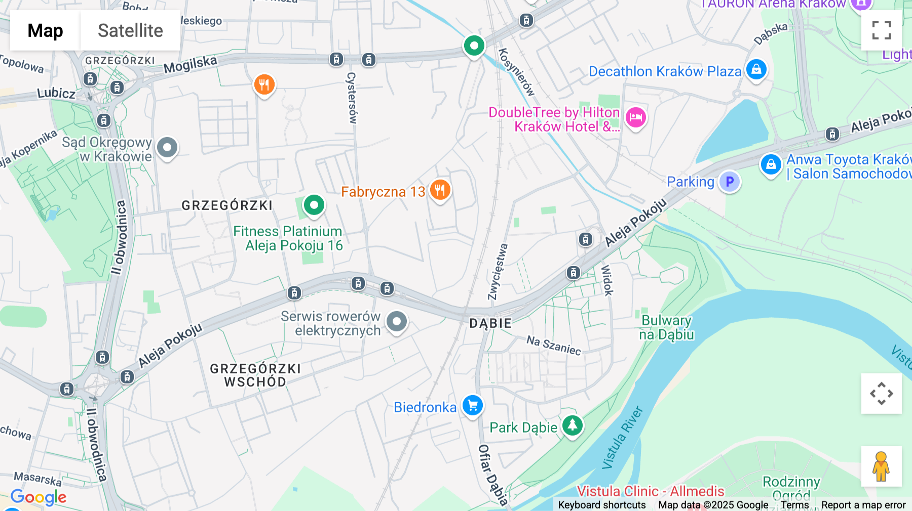 Click for interative map of 18, Aleja Pokoju, Krakow