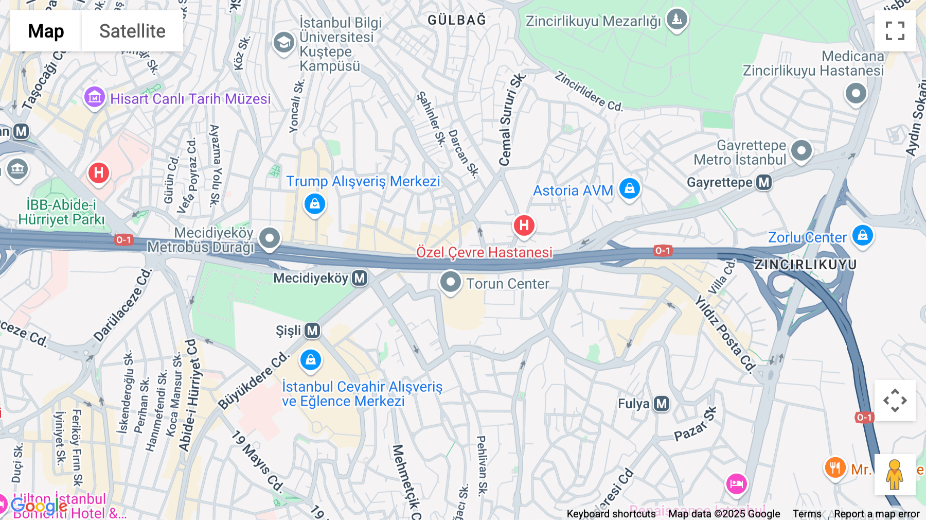 Click for interative map of Fulya Mahallesi, Büyükdere Caddesi, Torun Center, D Blok, No: 74, Kat: 10, Istanbul
