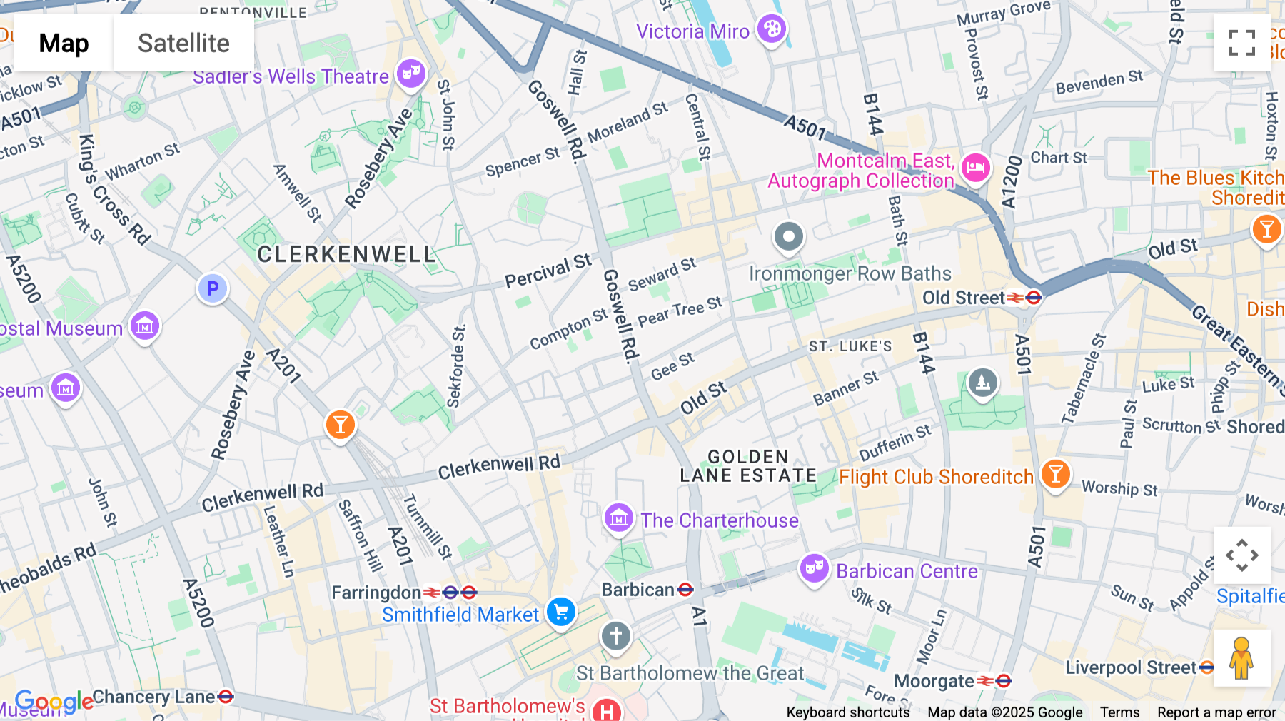 Click for interative map of 1 Bastwick Street, 2nd Floor, London