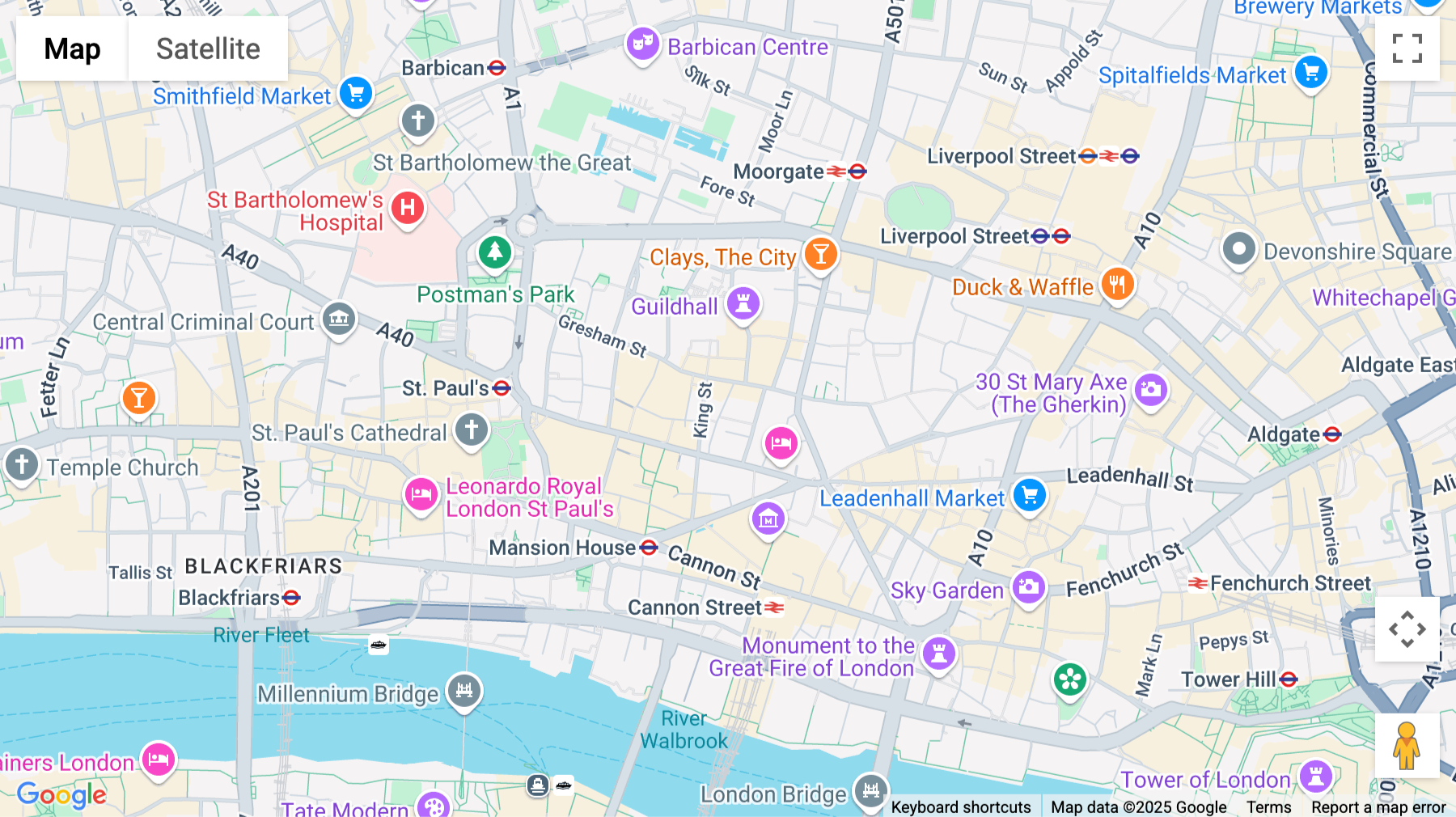 Click for interative map of 10 Ironmonger Lane, Ground Floor, London
