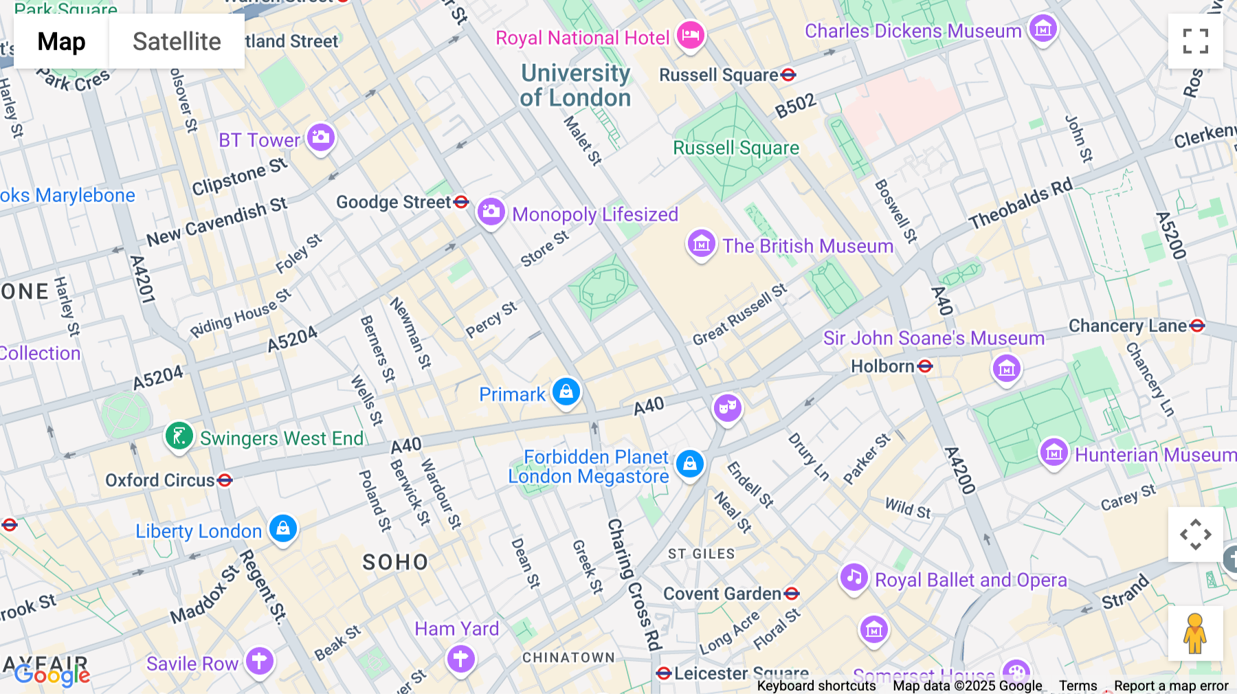 Click for interative map of 15 Adeline Place, Lower Ground, London