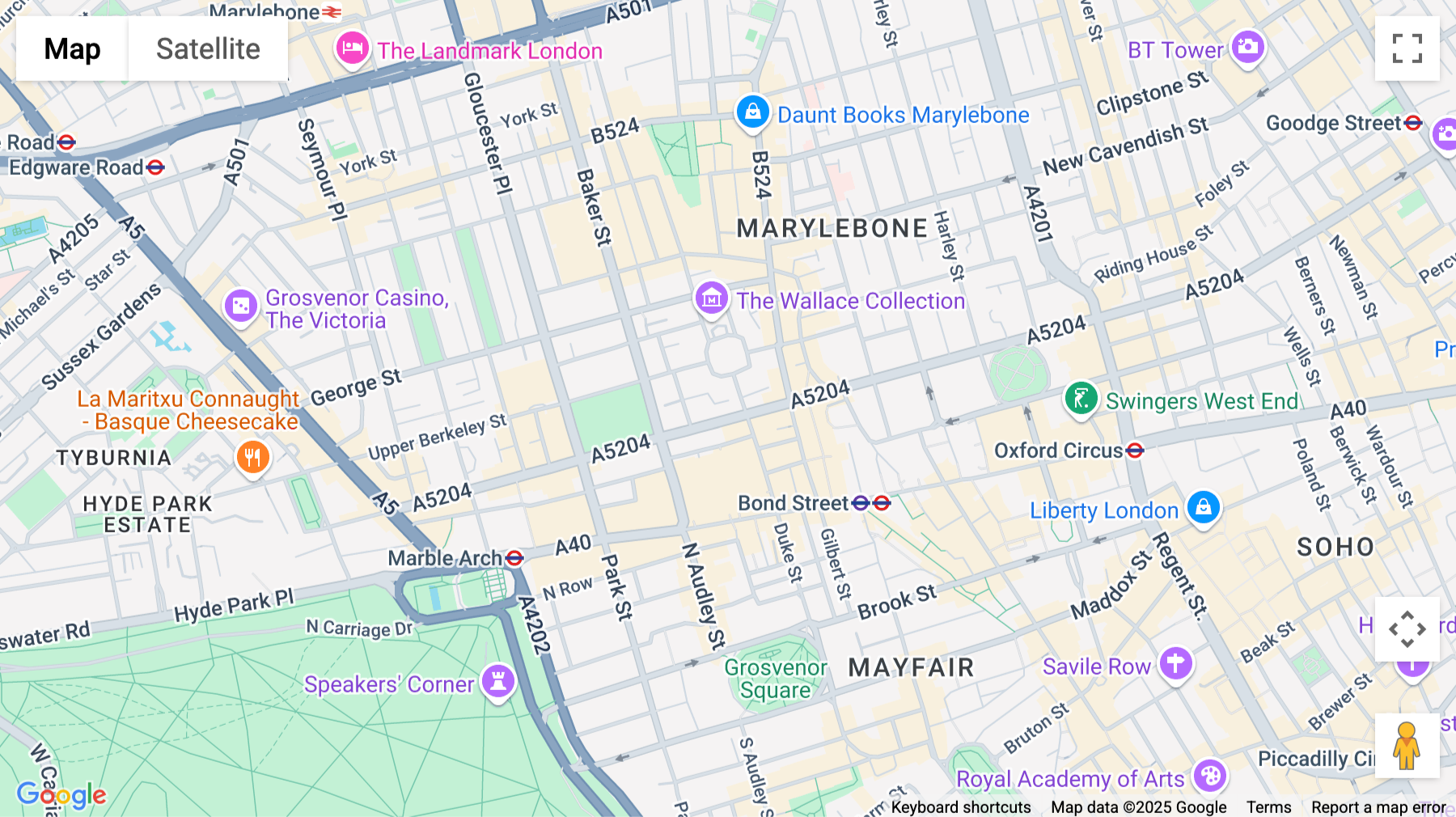Click for interative map of 110 Wigmore Street, 1st Floor, London