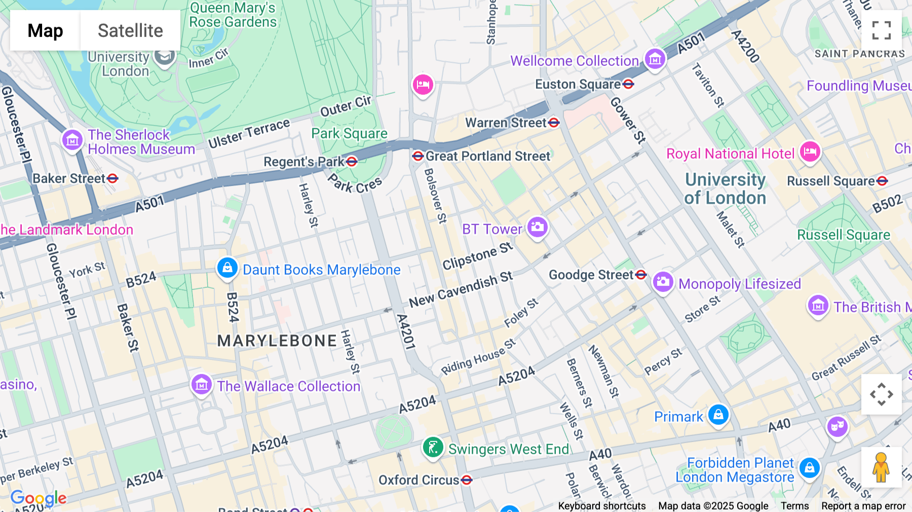 Click for interative map of 40-44 Clipstone Street, 5th Floor, London