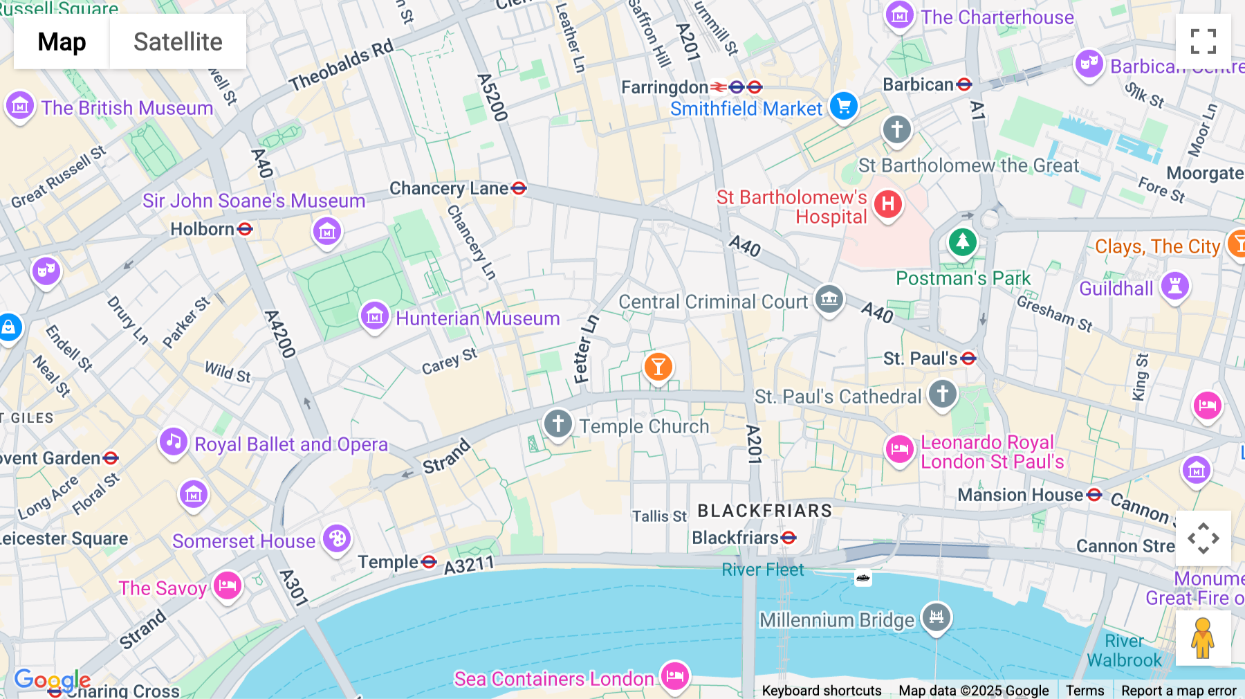 Click for interative map of 5 Pemberton Row, Ground Floor, London