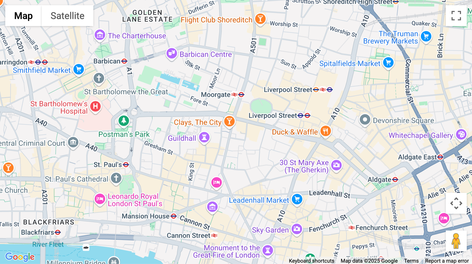 Click for interative map of 3 Moorgate Place, 6th & 7th Floor, London