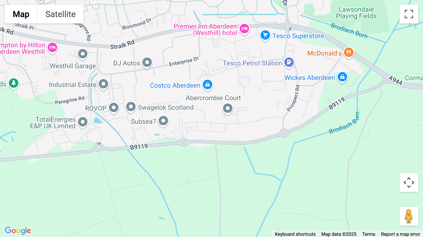 Click for interative map of 19, Abercrombie Court, Westhill