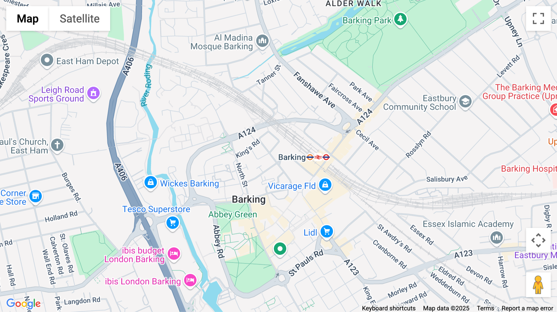 Click for interative map of 50 Cambridge Road, Barking