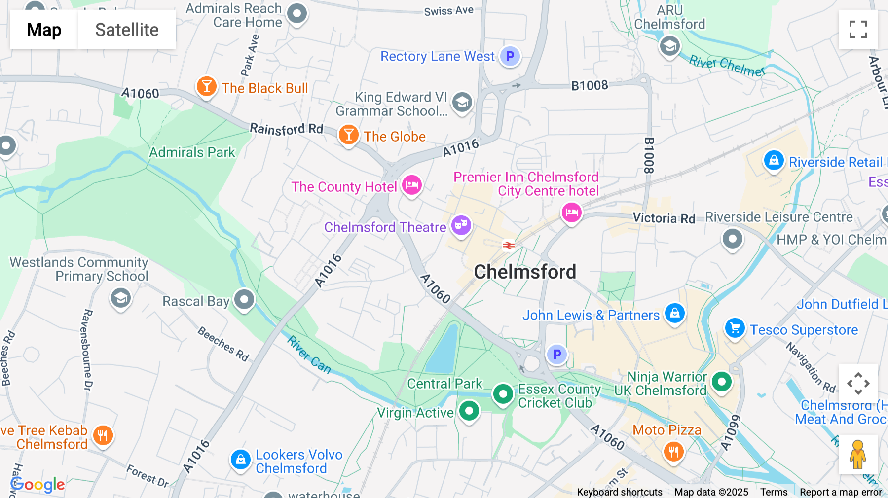 Click for interative map of Civic Centre, Duke Street, Chelmsford