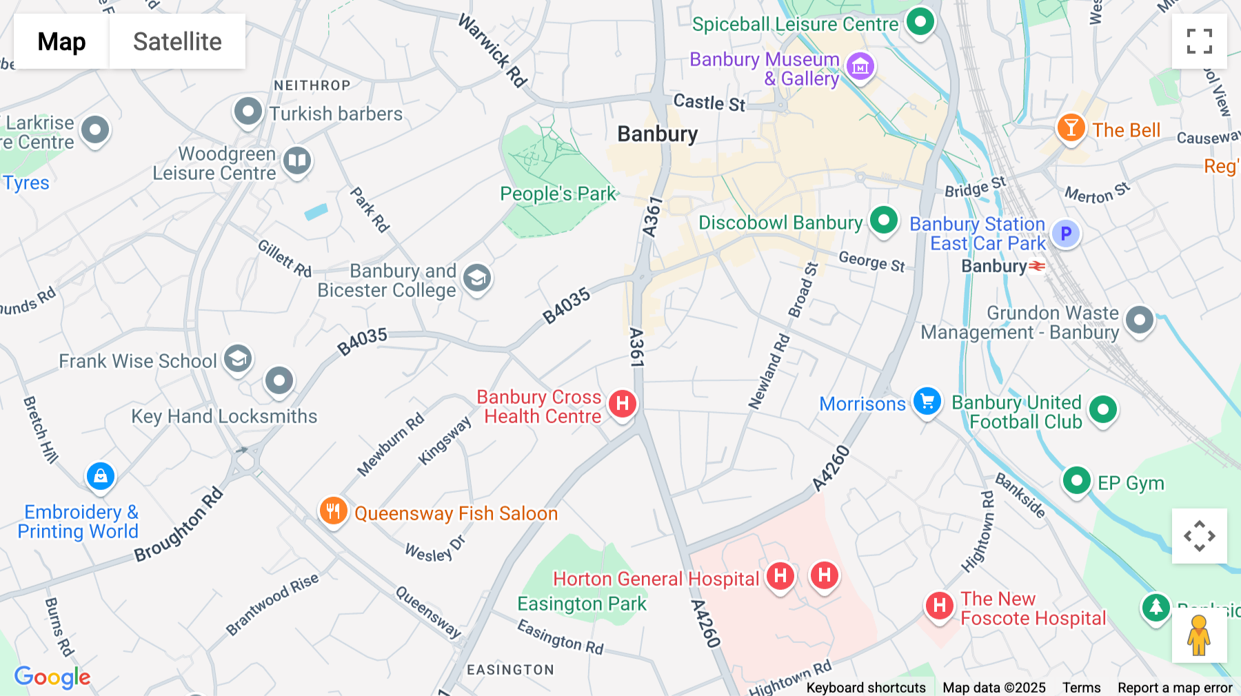 Click for interative map of 44, South Bar Street, Banbury