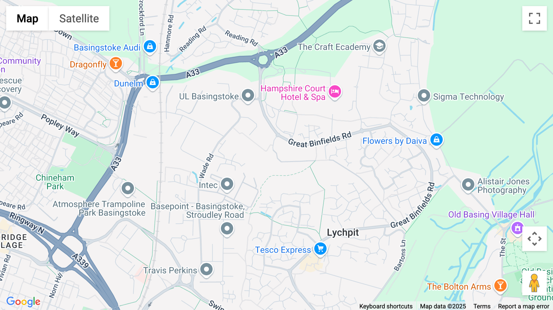 Click for interative map of Lutyens Close, Chineham Court, Basingstoke
