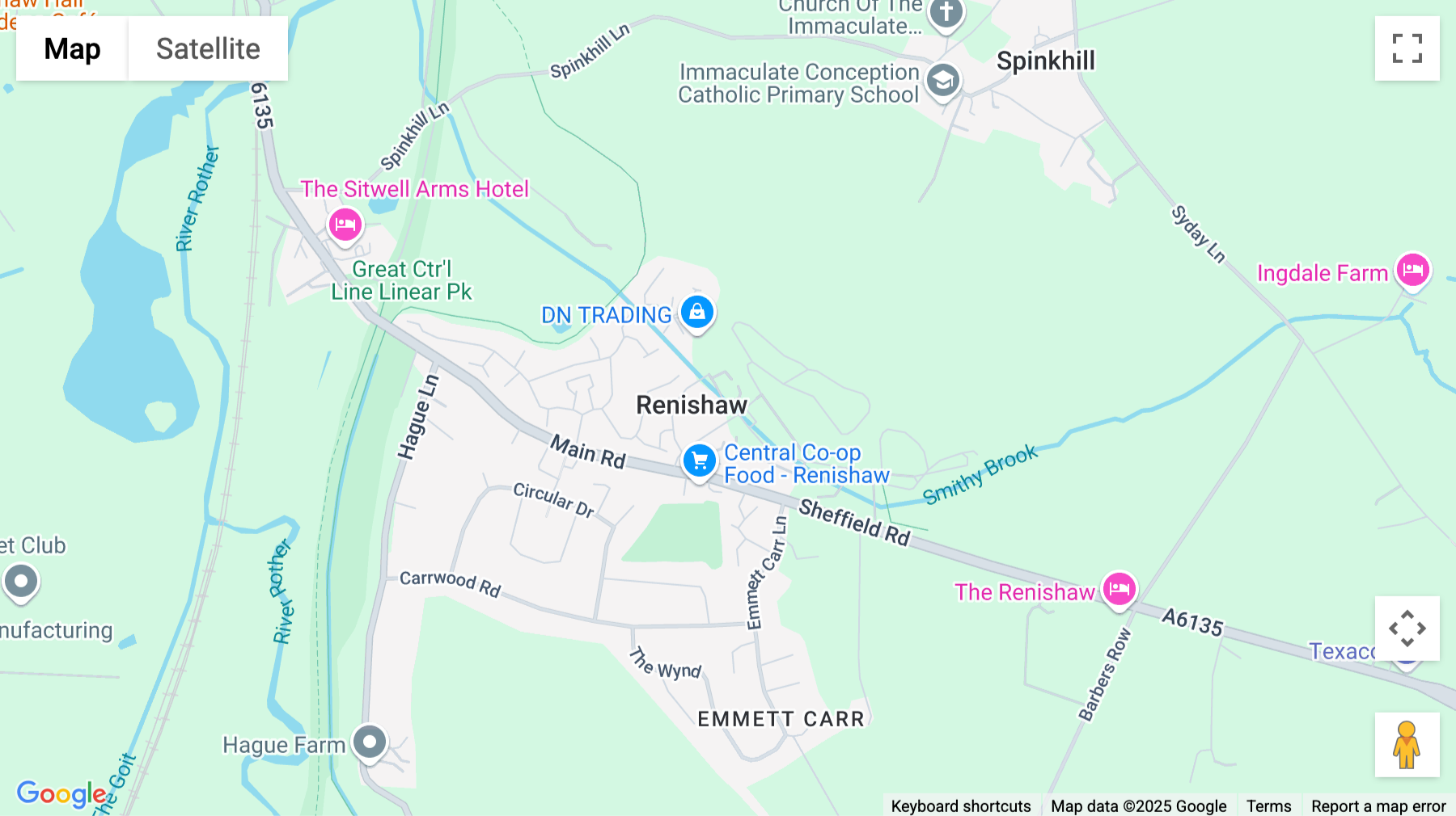 Click for interative map of Ravenshorn Way, Renishaw