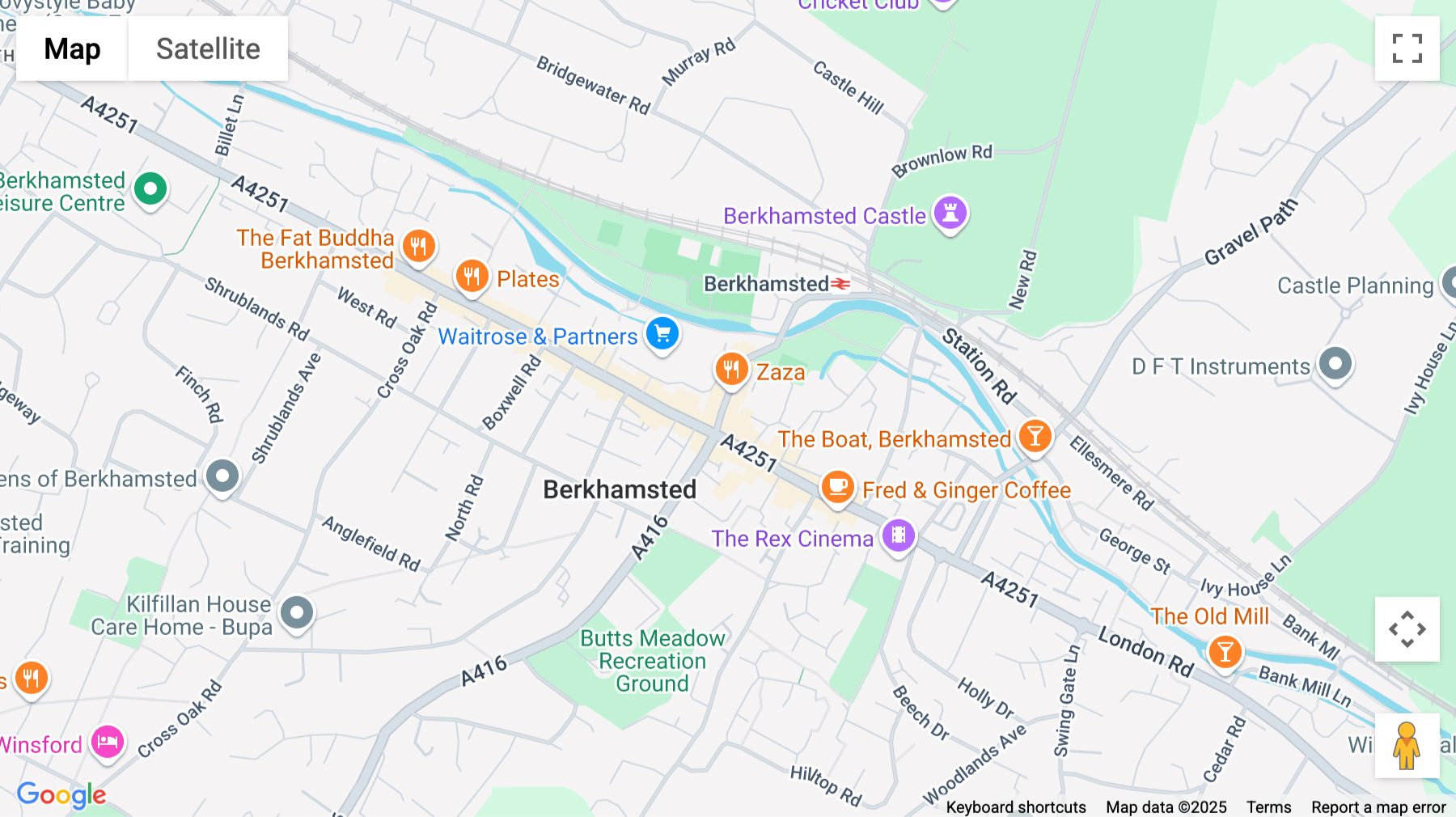 Click for interative map of Claridge Court, Lower Kings Road, Berkhamsted