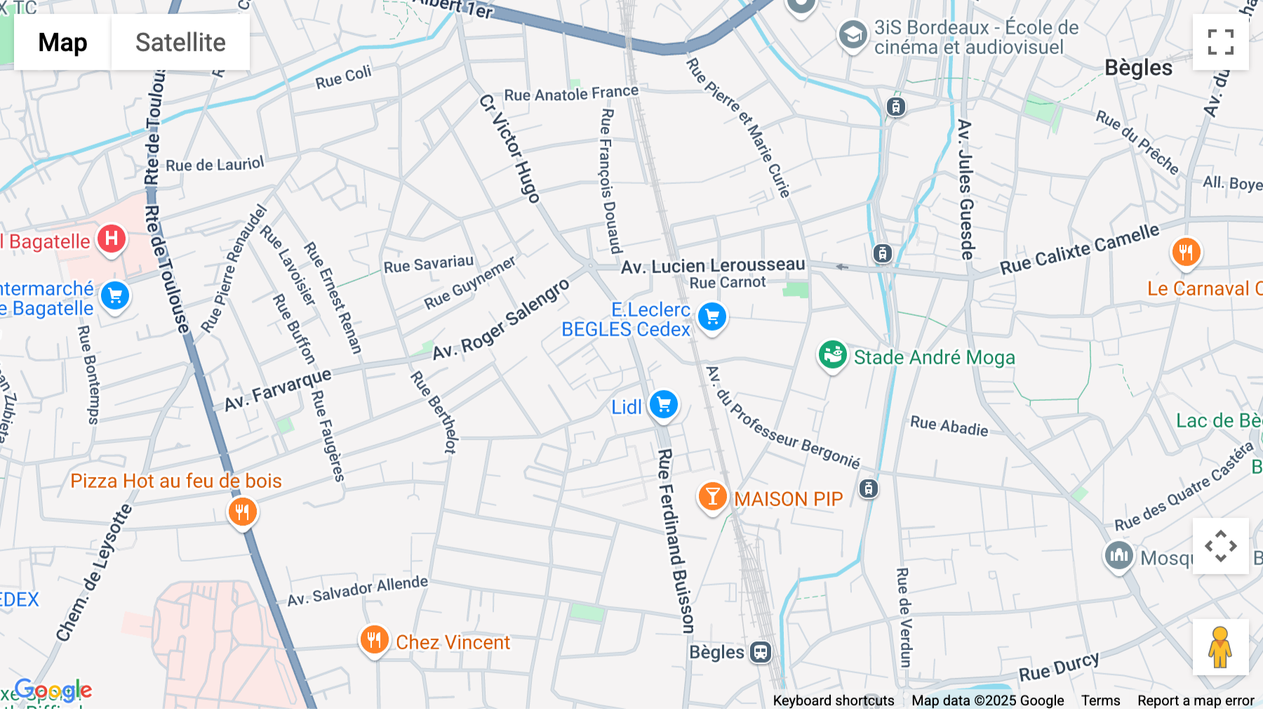 Click for interative map of 11, Rue Ferdinand Buisson, Bègles