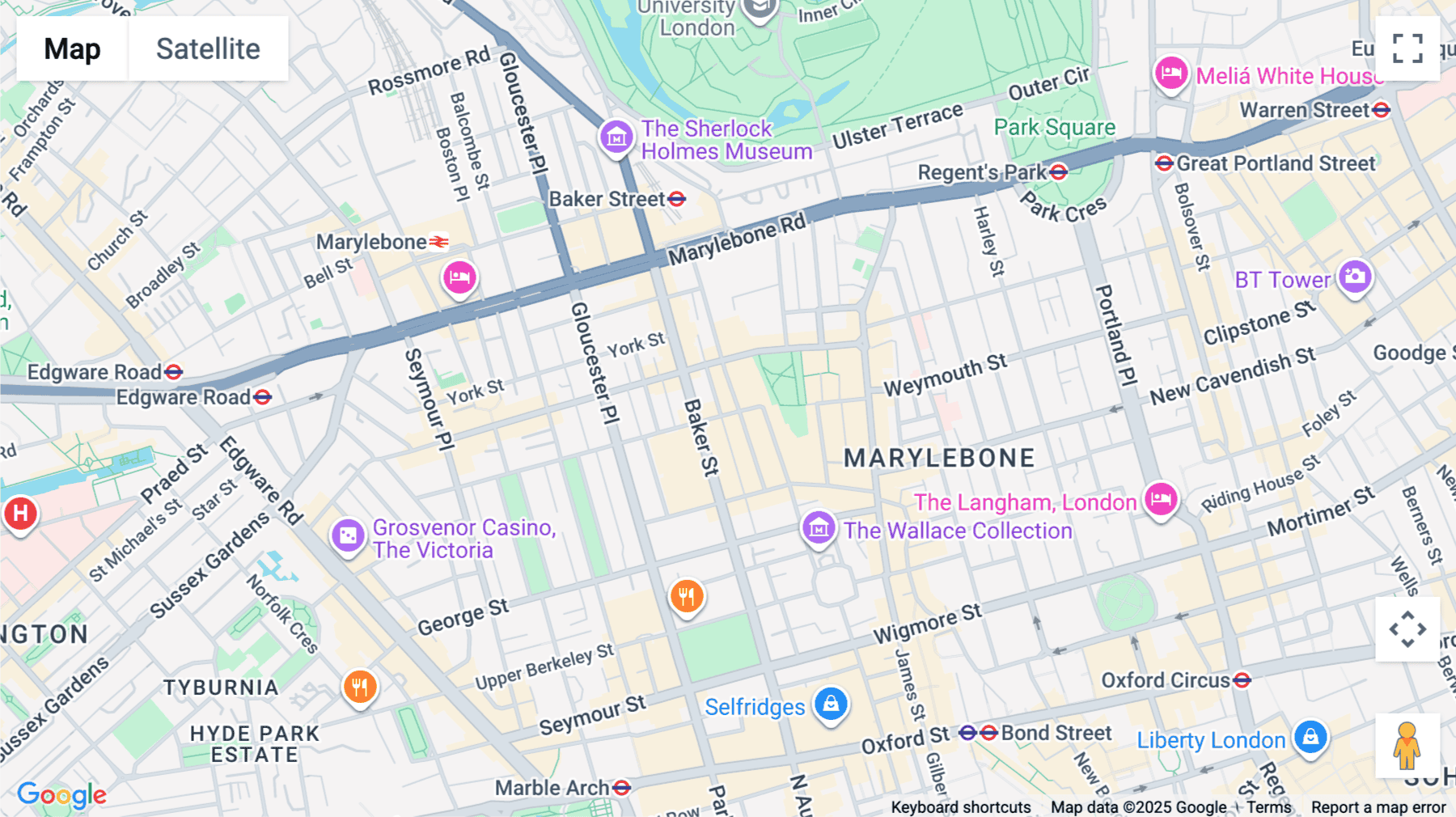 Click for interative map of 6 Dorset Street, London